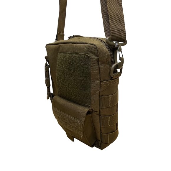 D5 Column Unisex Olive Green Nylon Tactical Adjustable Strap Crossbody Bag - Picture 2 of 12